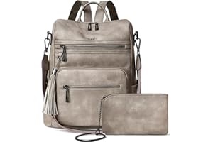 Shrrie Backpack Purse for Women Leather Backpack Fashion Designer Travel Backpack Convertible Shoulder Bag