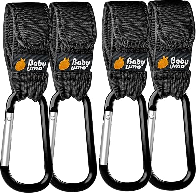 Baby Uma Baby Buggy Clips 4 Pack 5 kg Universal Pram Hooks Aluminium
