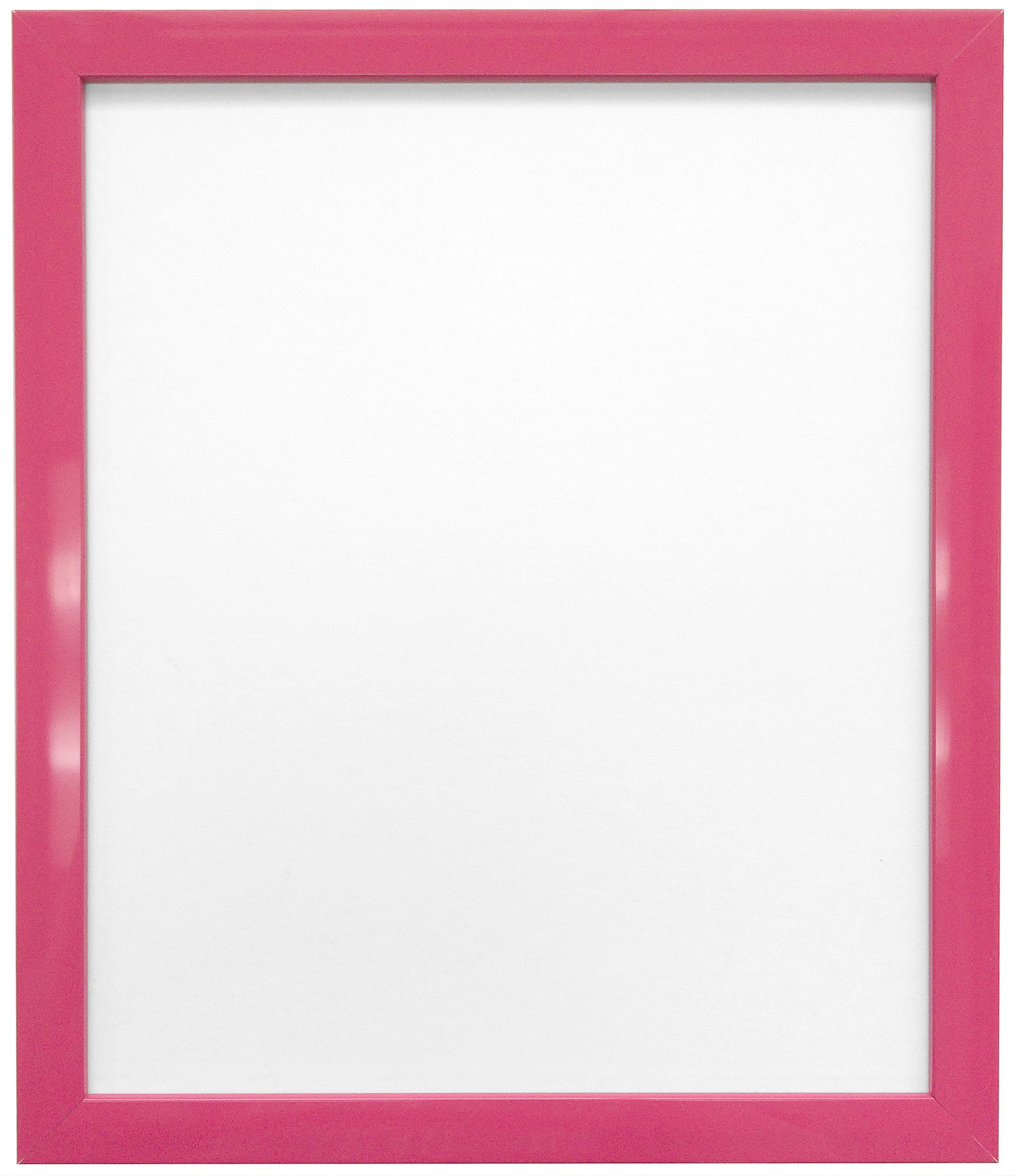 FRAMES BY POST 0.75 Inch Pink Picture Photo Frame 14 x 11 Inch Plastic Glass