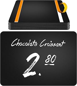 10 Pack Rustic Adhesive Mini Chalkboard Signs - Chalk Sign - Easy to Write and Wipe Out - for Liquid Chalk Markers and Chalk - Self Adhesive Food Labels for Party - Small Chalk Boards Signs for Food