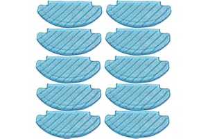 CHUANCHENG 10Pcs Washable Cloth Mop Pads for Ecovacs Deebot Ozmo T8 AIVI T8 Max T8 T8+ Series/ T9 /N8, N8 Pro Plus/ N8 Pro, for Yeedi Vac/Yeedi Vac Max/Yeedi Vac Station Robot Vacuum Replacement Parts