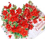 CUT POPUP Exclusive Poinsettia Merry Christmas Cards 2025 5 Cards view 5