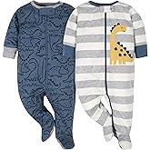 Gerber Baby Boys’ 2-Pack Sleep ‘N Play Pajamas