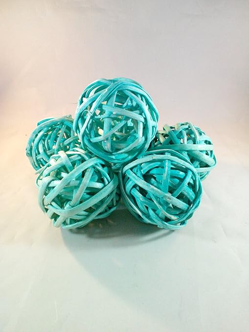 Amazon Com Wreaths For Door Decorative Spheres Aqua Blue Rattan