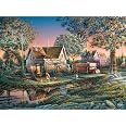Puzzle Buffalo Games 1000 Pezzi – Terry Redlin 'Comfort Di Casa', Paesaggio Con Cabina E Oche, 67,9x50,2 Cm