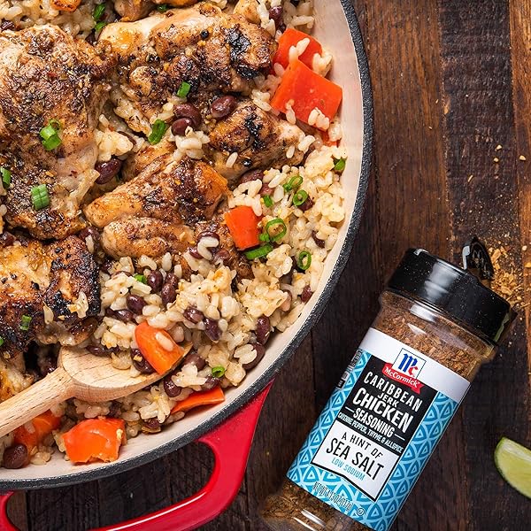 MCCORMICK A HINT OF SEA SALT CARIBBEAN JERK CHICKEN SEASONING, 4.13 OZ
