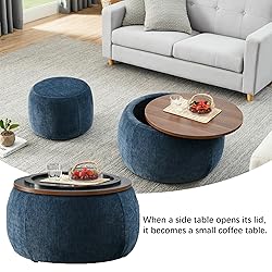 Niccae 2-Piece Set Round Chenille Storage
