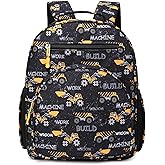 abshoo Cute Mini Toddler Backpacks for Boys Little Kids Bookbag Preschool backpack (Excavator Black)