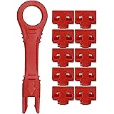 NTW NL-PBK10-RD Locking RJ45 Port/Dust Blocker with Color Coded Keys