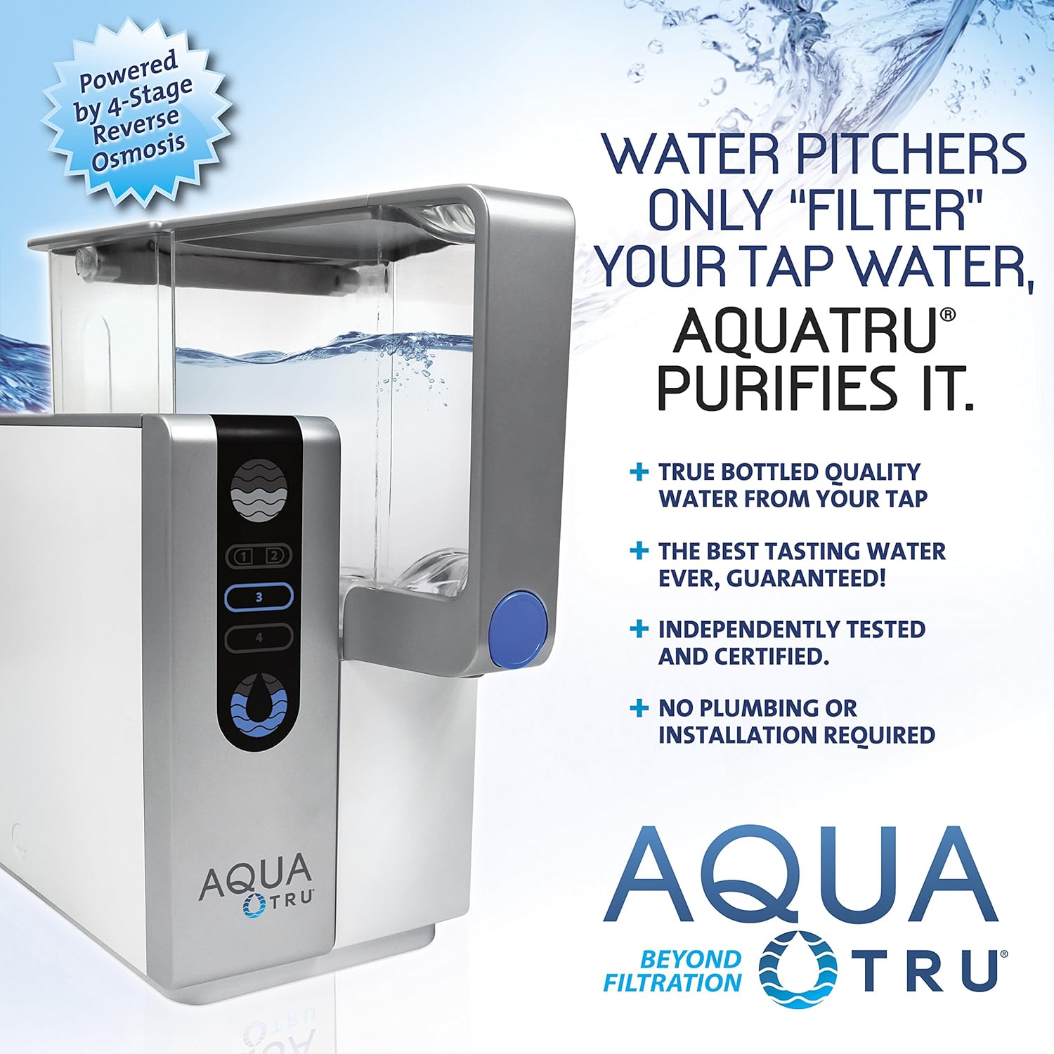 AquaTru Countertop Water Filter Purification System with Exclusive 4