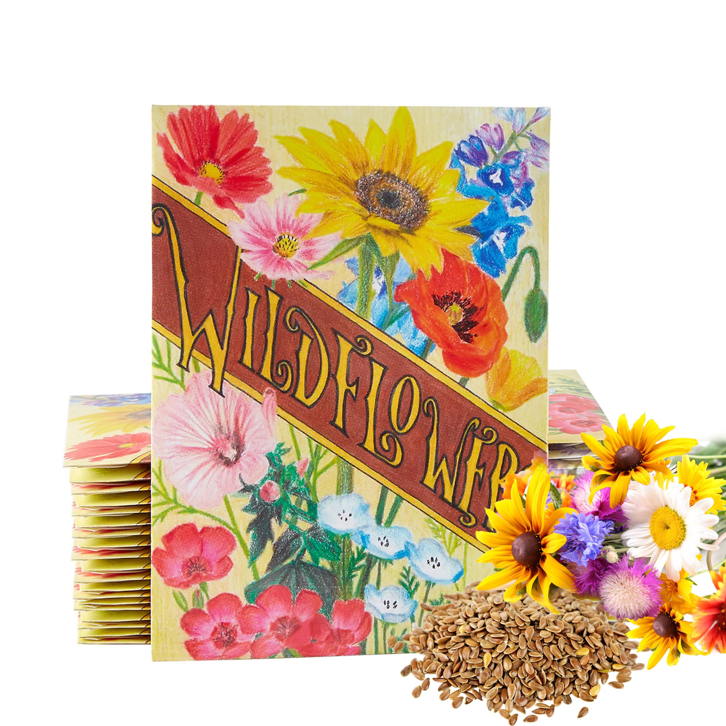Photo 1 of American Meadows Wildflower Seed Packets Wildflower Party Favors for All Occasions (Pack of 20) - Wildflower Seed Mix, Plant Year-Round, Great Gift for Hostesses, Showers, Weddings, Thank You