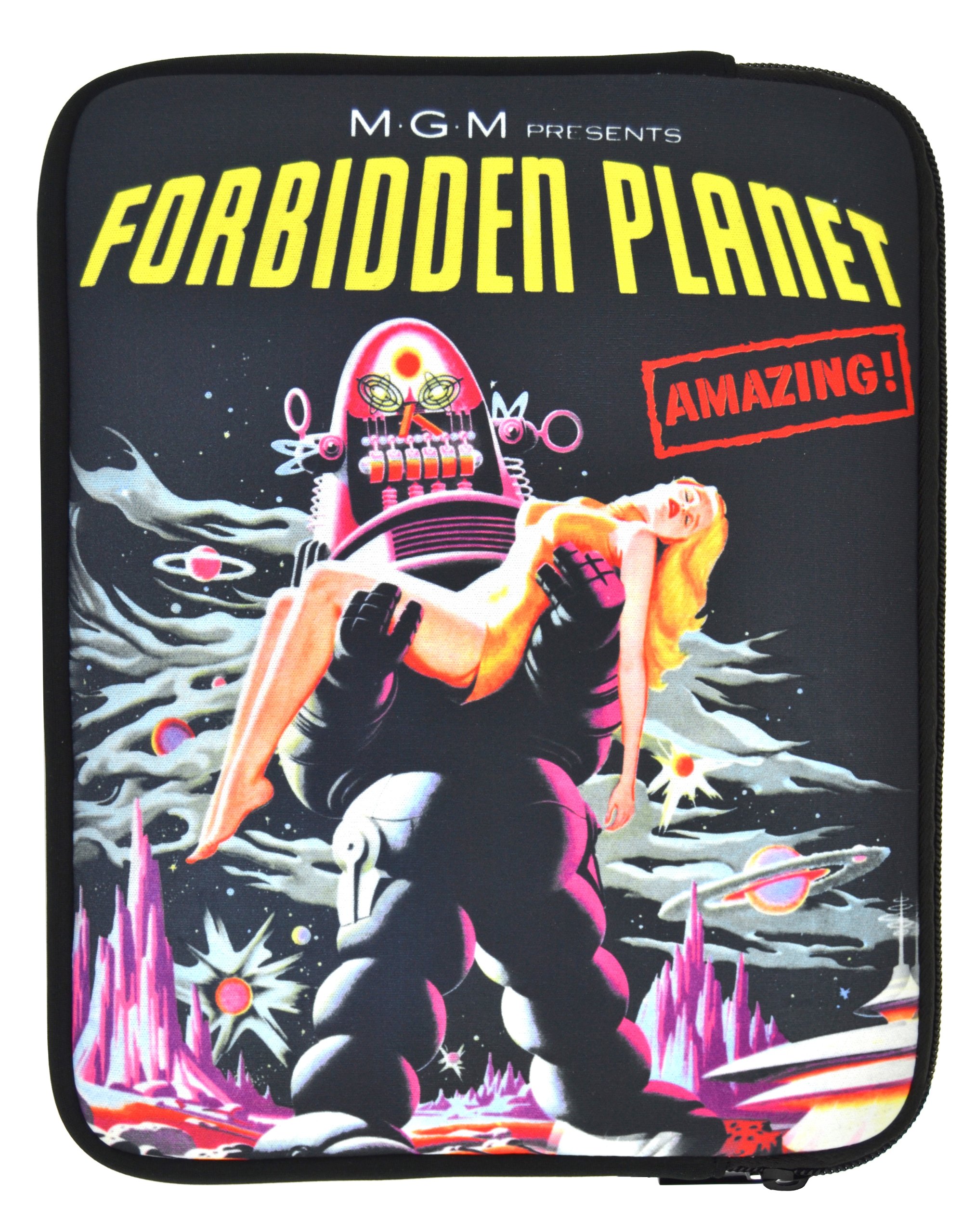 ICOVERI Protective Tablet Case Neoprene Soft Zip Bag Bubble Interior iPad Mini 6 Case, iPad Mini 5/4 / 3/2 / 1 Compatible with 8-9 Inch Tablet Forbidden Planets