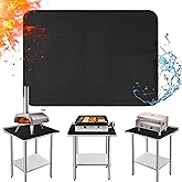 Amerbro Heat Resistant Mats for Countertop and Grill Table, Fireproof Grill Mats for Outdoor Grill, Portable Charcoal Grill, Gas Grill, Pizza Oven Compatible with Blackstone, Ninja 24x31x0.02in, Black