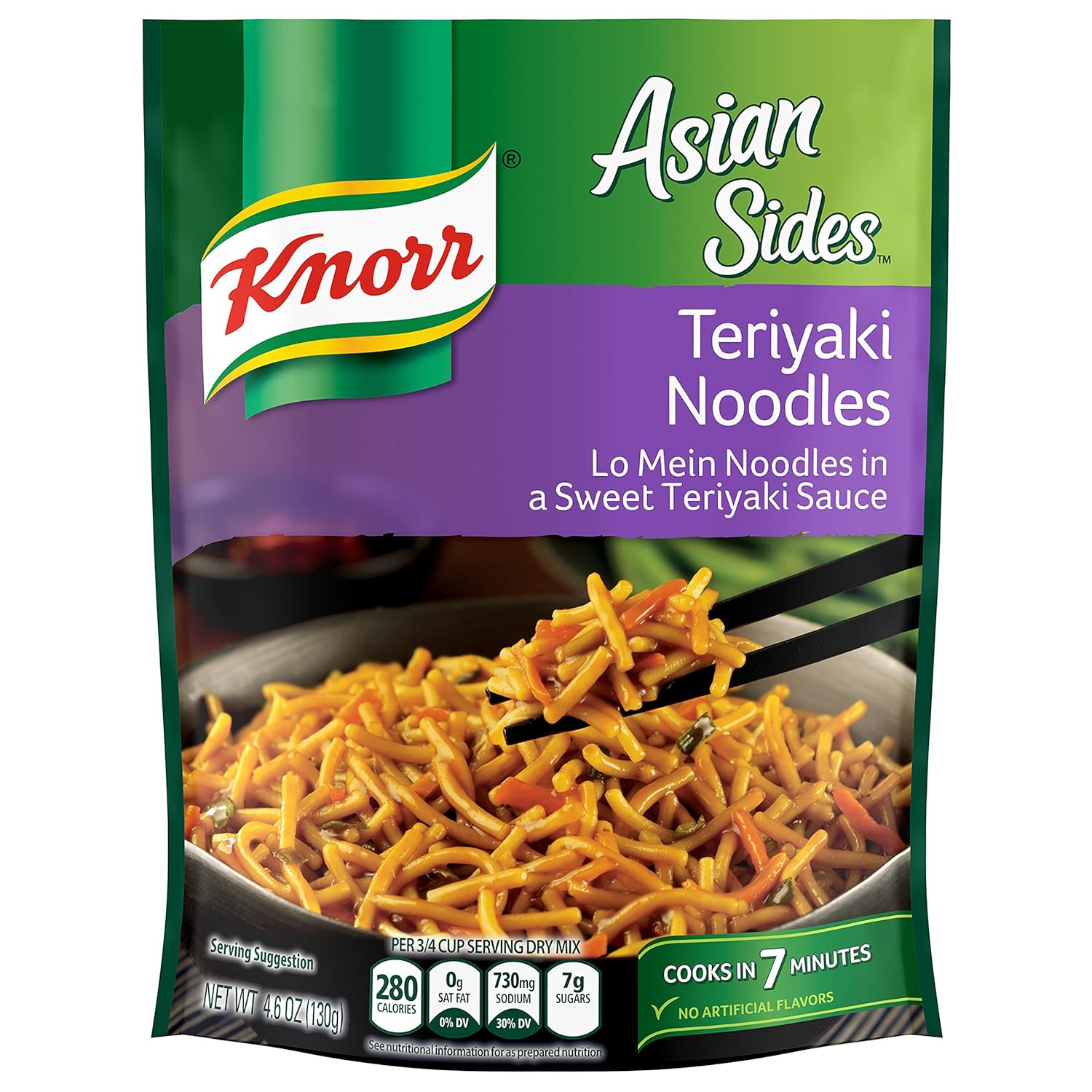 Knorr Asian Sides, Teriyaki Noodles 4.6 oz (Pack of 12)