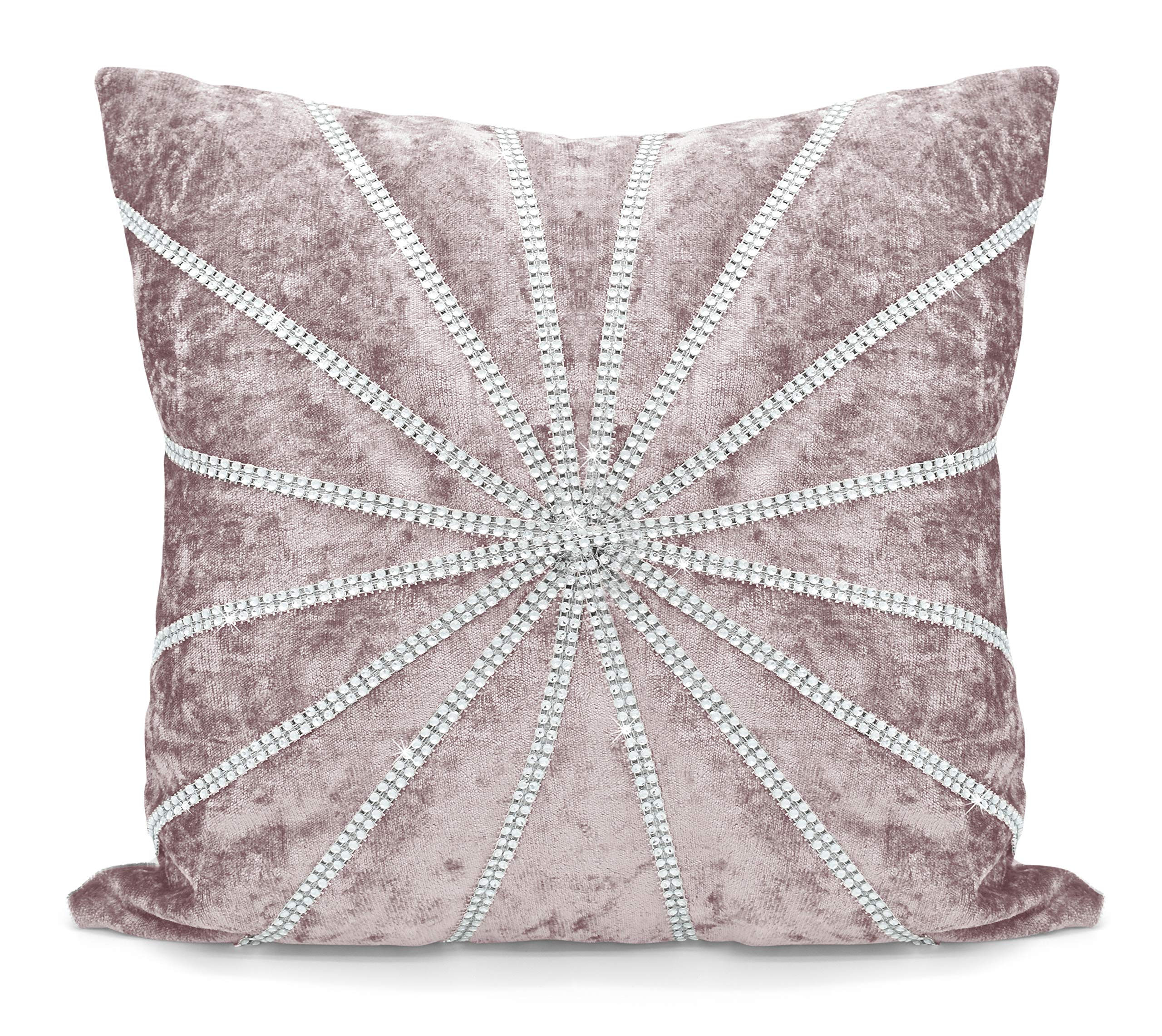 Crushed velvet diamante cushions Clearance