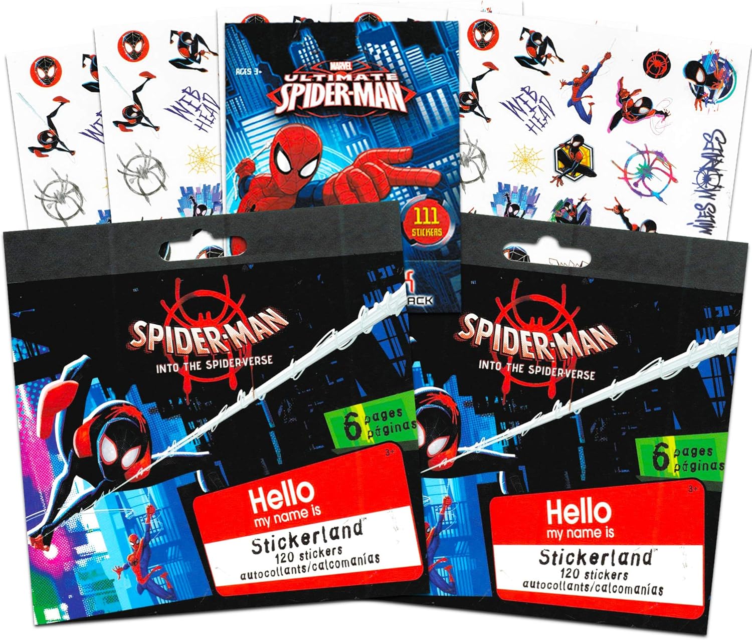Amazon Com Superhero Party Favors Jumbo Sticker Set 12 Sheets