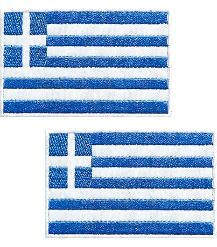 Country Flag Greece With Embroidered Patch With Velcro Airsoft - Foto 8