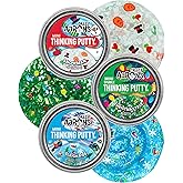 Crazy Aaron's Putty Mini Tins 2024 Holiday (Christmas) Set with Snowman, Christmas Tree and Sleigh Ride - 3 Pack (.46oz Each)