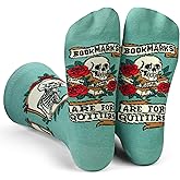Lavley Book and Reading Socks - Cozy Funny Socks for Men and Women, Great Gift for Book Lover or Fun Everyday Wear
