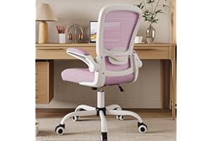 Mimoglad Home Office Chair, High Back Desk Chair, Ergonomic Mesh Computer Chair with Adjustable Lumbar Support and Thickened Seat Cushion