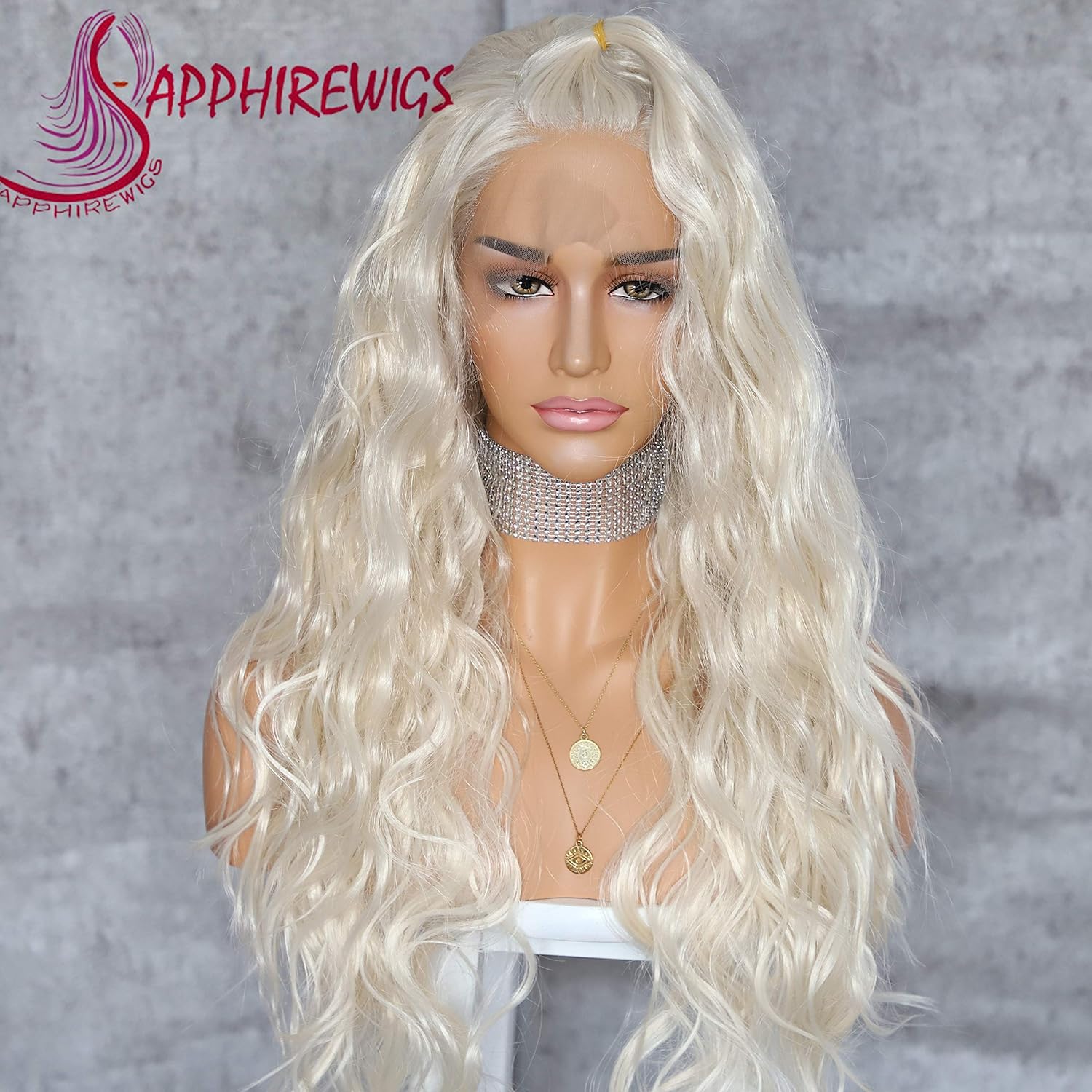 Amazon Com Sapphirewigs White Color Silky Soft Curly Blogger