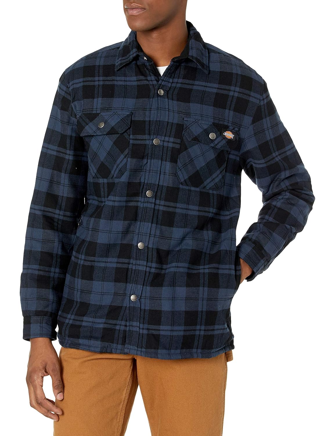 Buy Dickies Men's Sherpa Lined Flannel Shirt Jacket with Hydroshield at