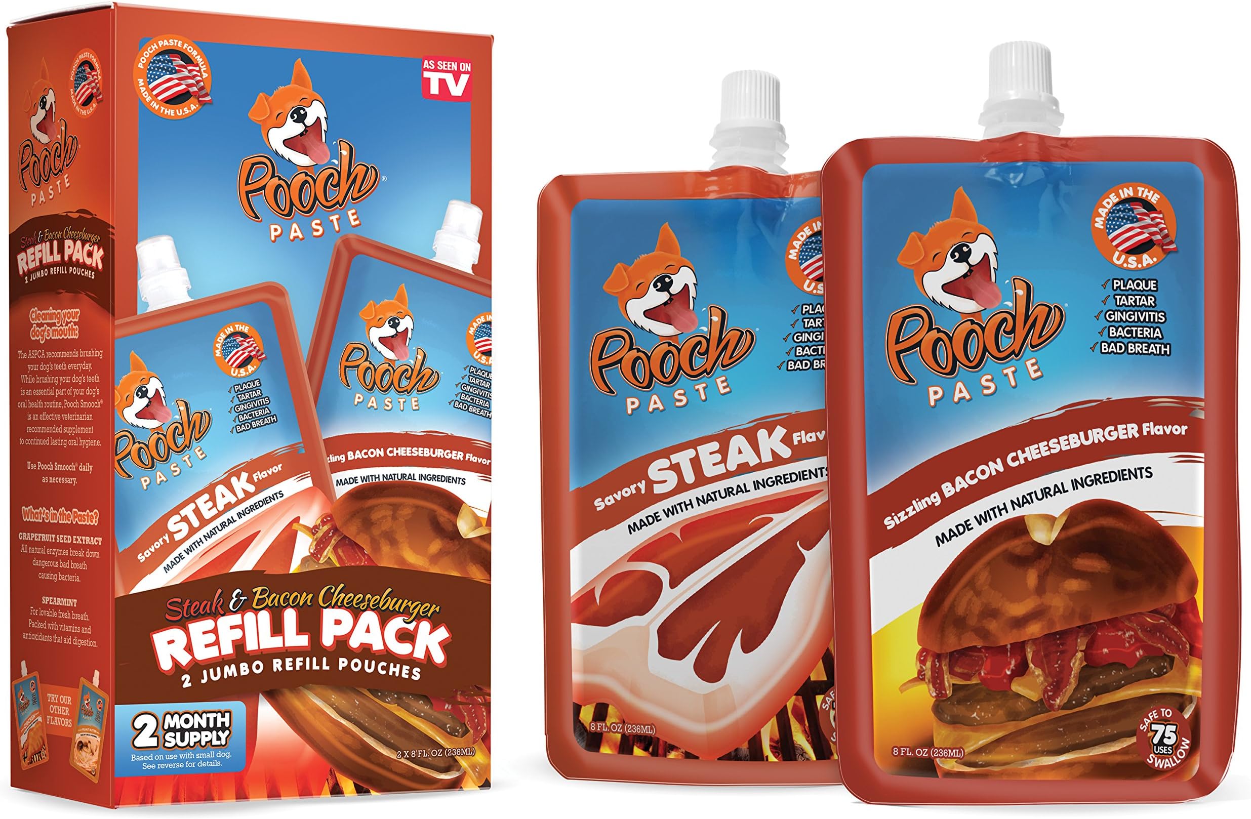 Pooch Paste Refill Pack - 2 Jumbo Refill Pouches