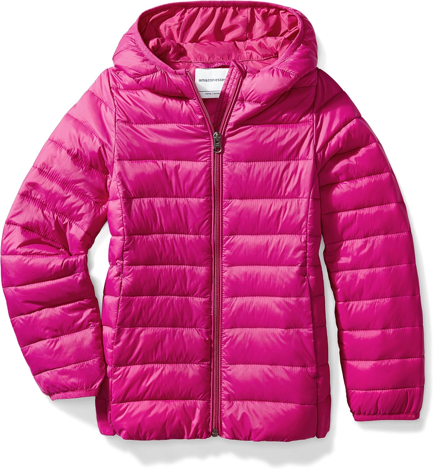 Produktbild Amazon Essentials Mädchen Kapuzenjacke gesteppt purple dark, violett fuchsia, Reißverschluss, wasserdichte Kapuze, 2-12 Jahre, in 7 Farben Foto