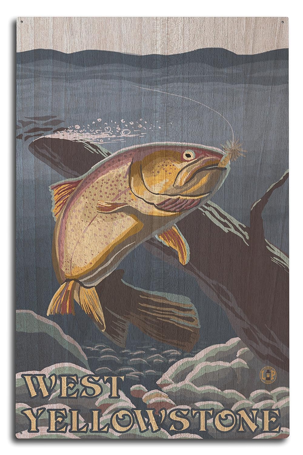 期間限定送料無料 Sign Wood 15 X 10 Westイエローストーン Mt Cross Section Fishing Trout Lant 10x15w Sign Wood 15 X 10 Bhmbw メッセンジャーバッグ News Ydnp Net