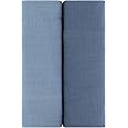 Ely's & Co. Cotton Muslin Swaddle Blanket 2-Pack for Baby Boy — 100% Cotton Muslin Extra-Large Swaddle Blankets (47” x 47”) — Sapphire Blue & Indigo Blue
