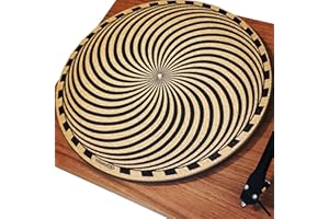 TAZstudio Cork Turntable Mat – 11.8" Premium Turntable Slipmat for Vinyl LP – Anti-Static Record Player Mat - Original Geometric Design - Storm Art [3mm Thickness]-m2