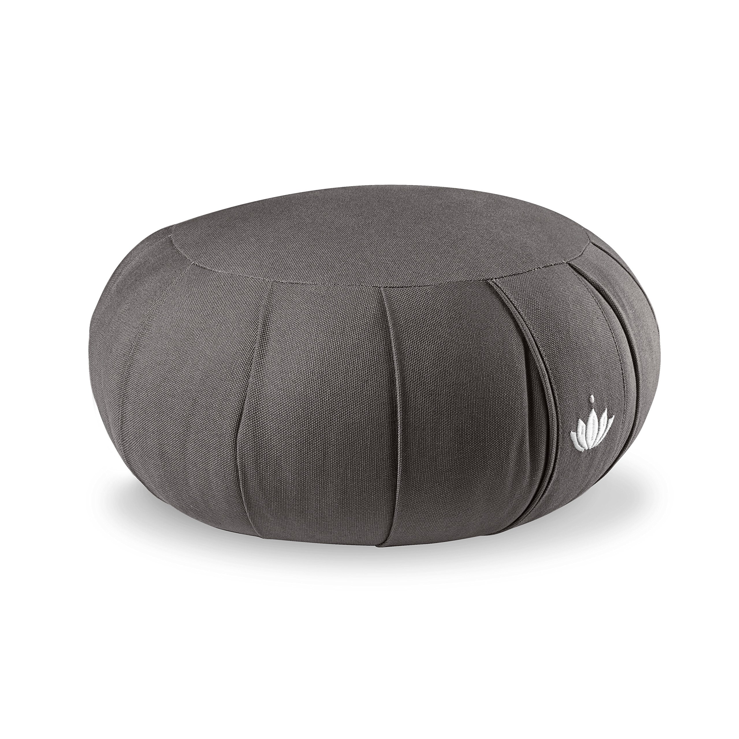 Lotuscrafts Zafu Meditation Cushion Kapok Delight - Height 15 cm - Kapok Filling - Washable Cover Organic Cotton - Floor Cushion for Meditation - Yoga Cushion - Meditation Pillow - Yoga Pillow