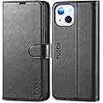 TUCCH Case Wallet for iPhone 13, PU Leather Flip Folio Case with [Shockproof TPU Inner Shell], RFID Blocking Card Holder Kickstand Phone Cover Compatible with iPhone 13 6.1-inch 2021, Black