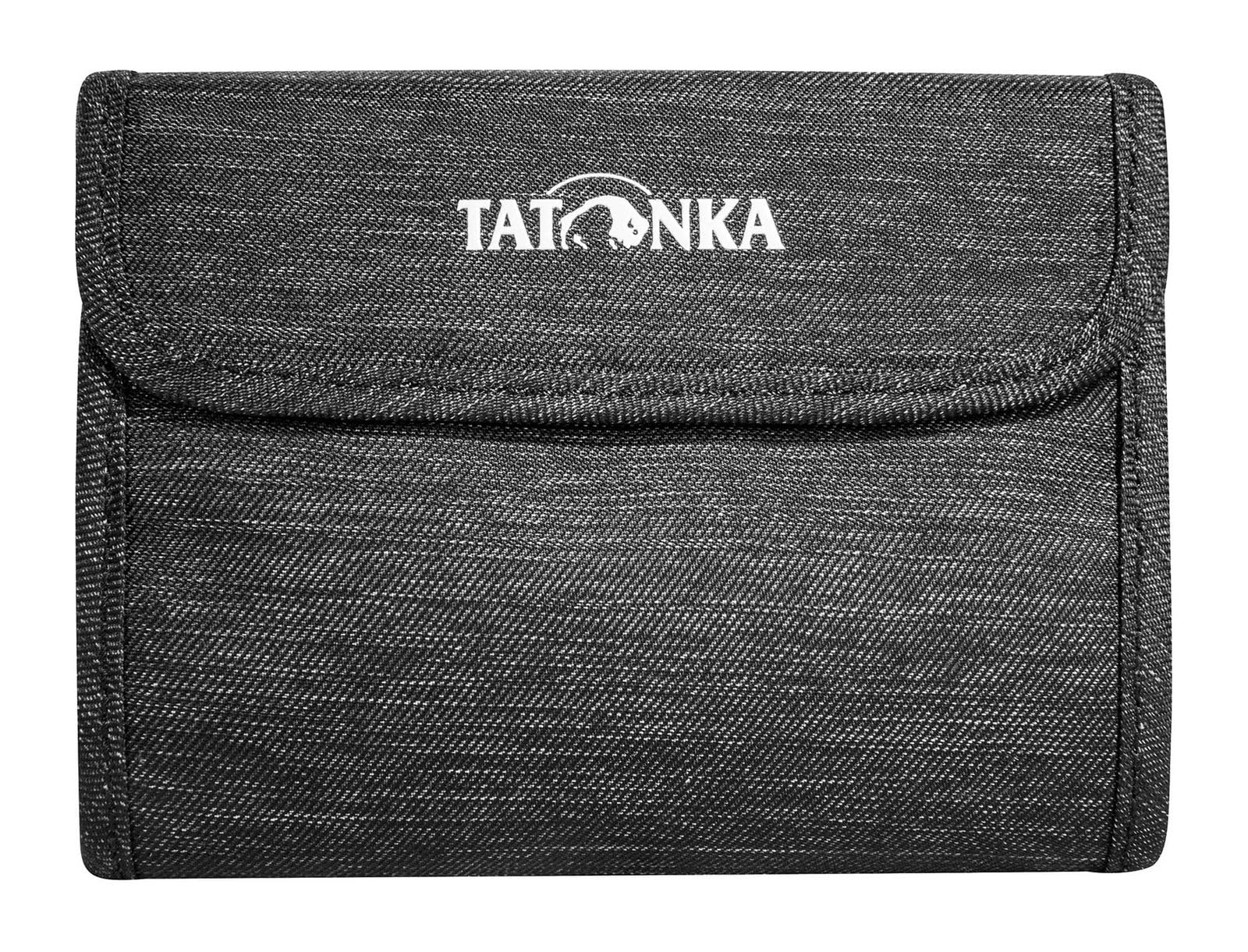 Tatonka Euro Wallet - Velcro Wallet with 5 Credit Card Slots, Note Compartment and Zip Compartment for Coins - 10 x 14 x 2 cm - Off-Black
