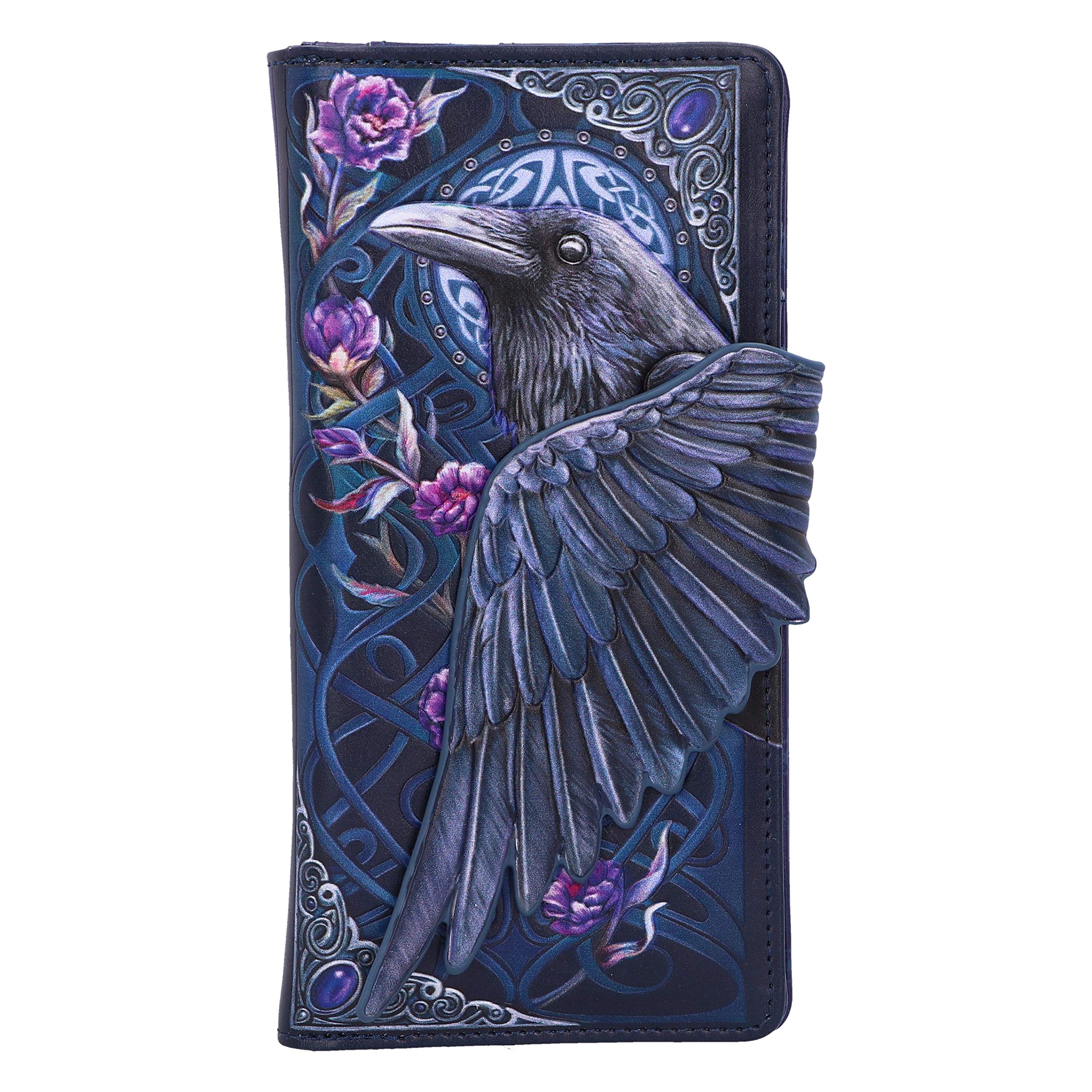 Nemesis Now Ravens Flight Black Wing Floral Embossed Purse Wallet