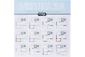 Scrapbook Customs 36967 Baby Boy First Months Scrapbooking Kit