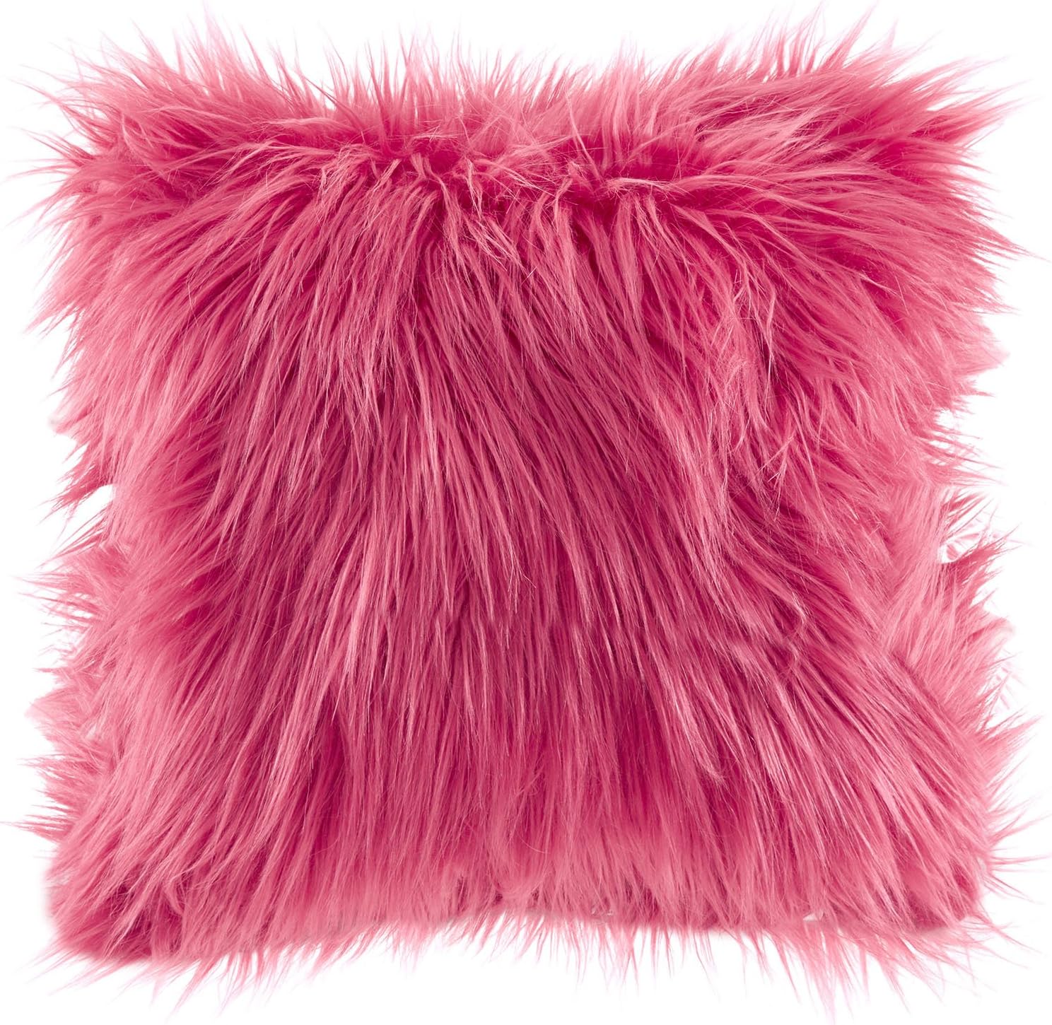 Comfort Spaces Zoe Comforter Set Printed Striped Floral Design with Faux Long Fur Decorative Pillow Bedding, Twin/Twin XL, Pink: Home & Kitchen