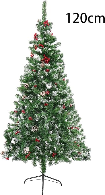 Amazon Sutekus クリスマスツリー ツリー スノータイプ 庭飾り 赤い実 松かさ付き 赤い実 1センチ クリスマスツリー おもちゃ