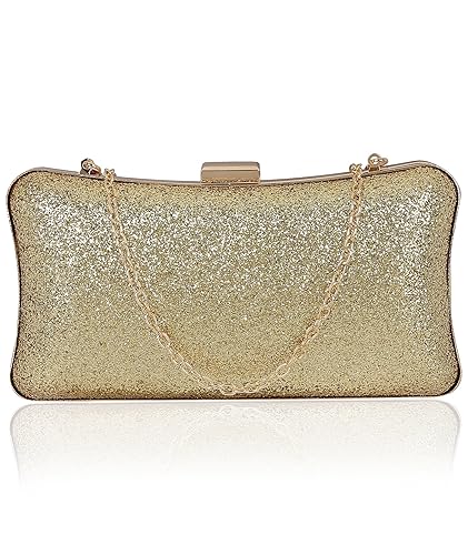Kleio Bling Bling Party/Wedding Sling Box Clutch for Women/Girls