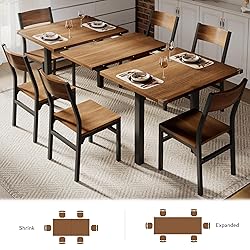 iPormis 7-Piece Dining Table Set with 6