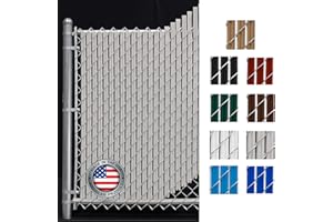 FenceSource Wave Slat (9 Colors) Single Wall Bottom Locking Privacy Slat for 4', 5', 6', 7' and 8' Chain Link Fence (6 ft, Gray)