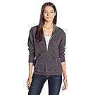 Hanes Women's Full-Zip Hooded Jacket, Slate Heather, Large