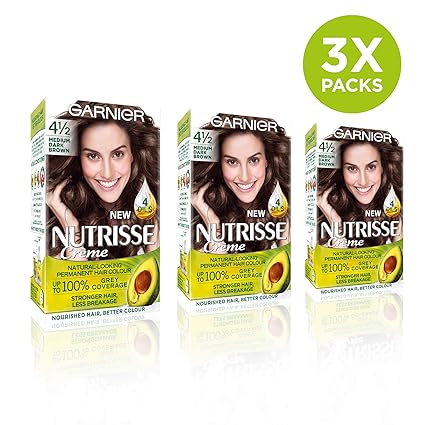 Garnier Nutrisse Permanent Hair Dye 4 1 2 Medium Dark Brown Pack