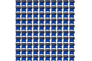 KONGDY 100 Counts CPR Pocket Mask Keychain, CPR Face Shield with One Way Valve Breathing Barrier for First Aid or CPR Training Disposable Blue