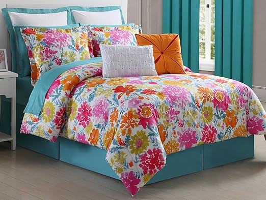 Amazon Com Fiesta Garden Comforter Set Twin Home Kitchen