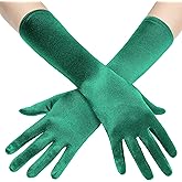 BABEYOND Long Opera Party 20s Satin Gloves Stretchy Adult Size Elbow Length 15 Inches