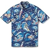 Reyn Spooner Men's Surfing Hawaiian Aloha Shirt - Classic Fit Button Front