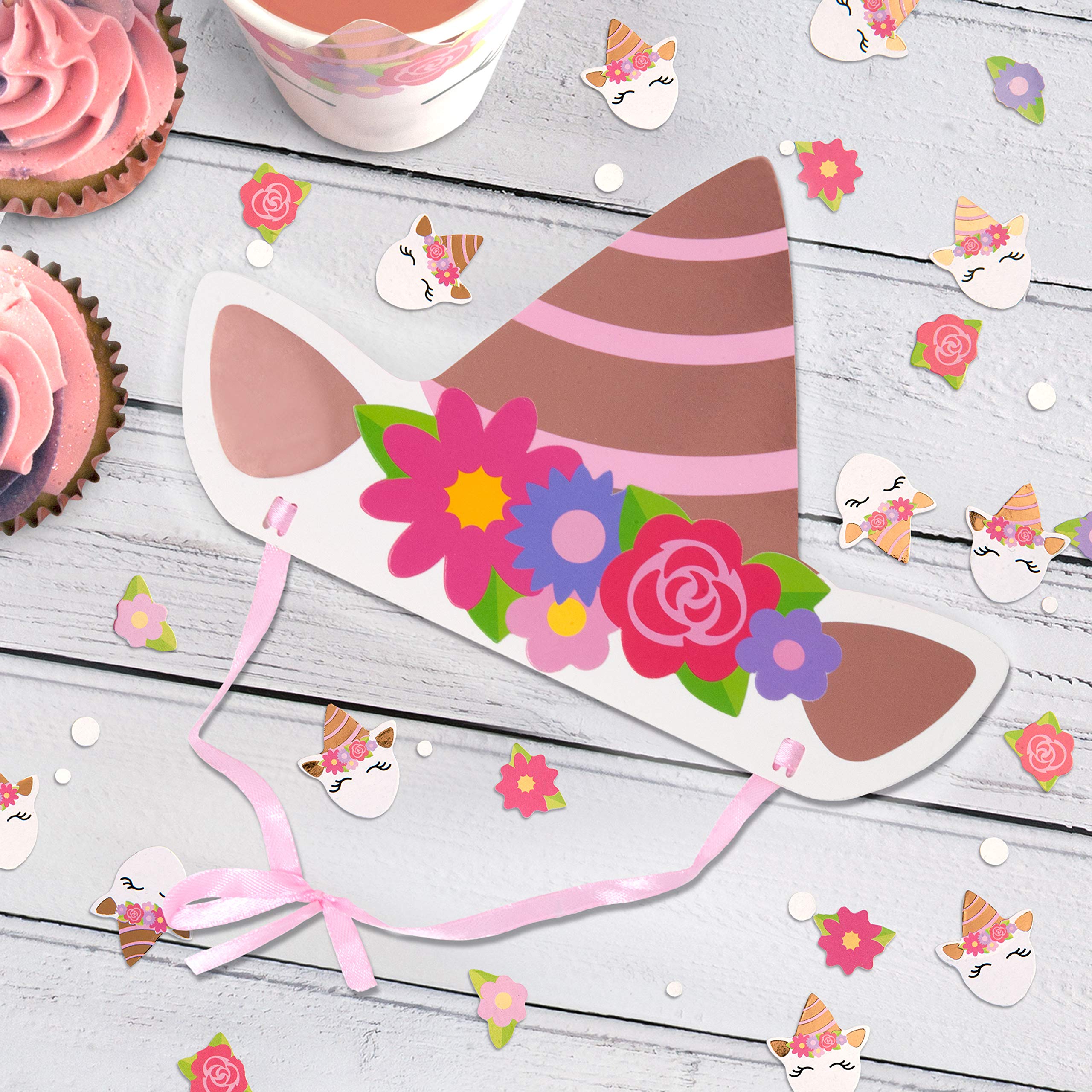 Hatton Gate Unicorn Shaped Party Hats 8 Hats Per Pack