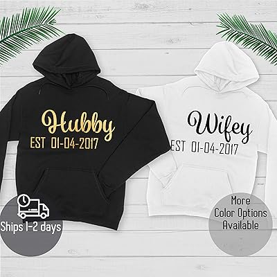 Personalized Hubby and Wifey Hoodie with Custom Guyana Ubuy