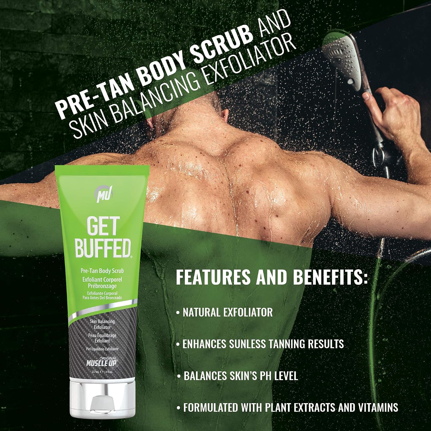 Pro Tan Get Buffed Pre-Tan Body Scrub Skin Balancing Exfoliator - 237 ml, 237 ml (Pack of 1) - Image 4